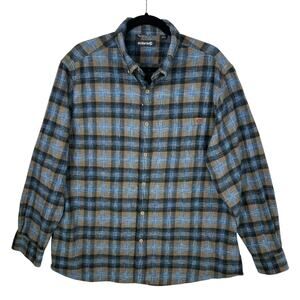 Solaris Mens Shirt XL Flannel Button Plaid Outdoors Gorpcore Camping Hiking LS